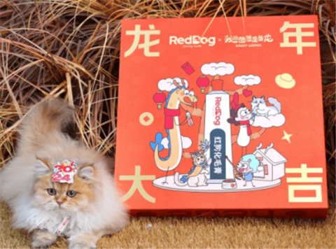 Red Dog × My Dad is a Dragon jointly give gifts to furry children